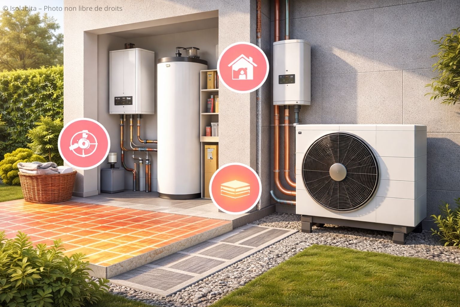 Système de chauffage performant installé lors d’une rénovation énergétique globale