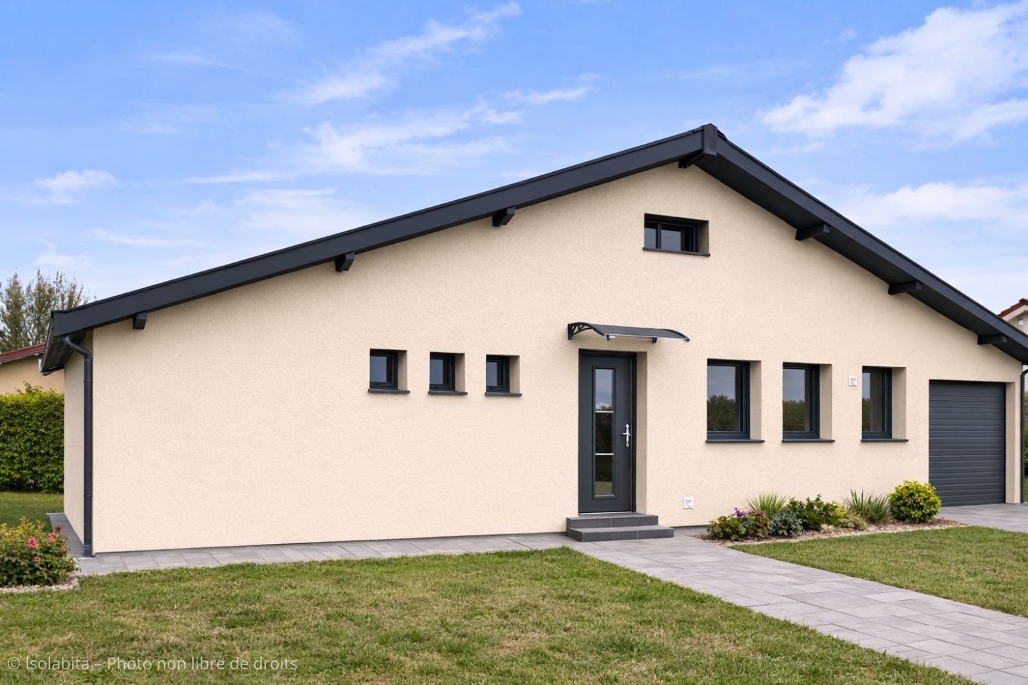 Après travaux ITE et menuiseries d'une villa à Corbas (69780)